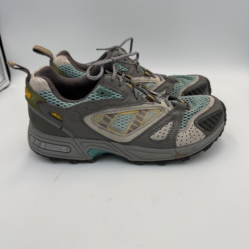 Montrail Terra-Flex Trail Running Hiking Shoes Grey Teal Womens 8.5 Gorpcore